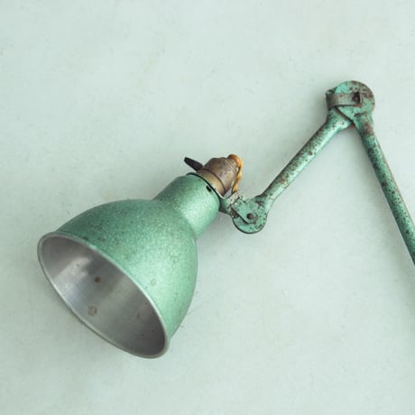 LAMPE GRAS 202 FIXED RAVEL HAMMERED GREEN   1960'S  ORIGINAL VINTAGE (No.ASM003)