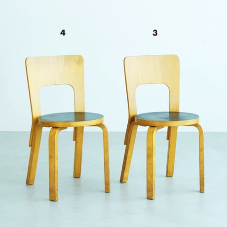 ALVAR AALTO アルヴァ・アアルト 81A TABLE & CHAIR66 4脚セット ORIGINAL VINTAGE (No.T2C8)