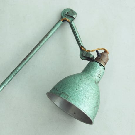 LAMPE GRAS 202 FIXED RAVEL HAMMERED GREEN   1960'S  ORIGINAL VINTAGE (No.ASM003)