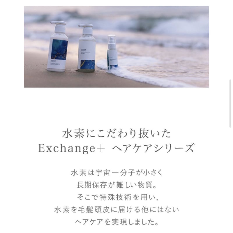 アンチエイジング】Exchange+ 水素シャンプー 300ml | prince onli