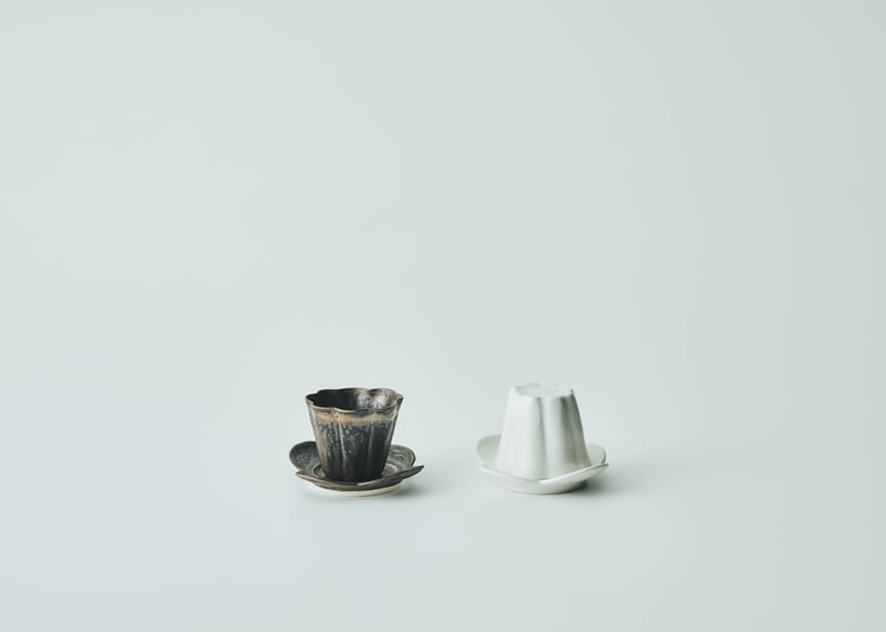 藤村佳澄 / カヌレ茶杯（ホワイト） | 美濃加茂茶舗｜日本茶専門店