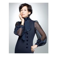 鈴木保奈美さんご着用　ドラマSUITS「スーツ1」 オーガンジーお袖付きネイビーワンピース