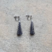 イヤリング/ピアス　絣房 黒
