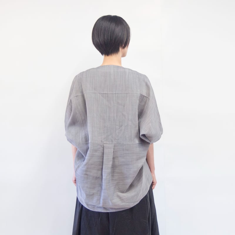 凛装〕 貫頭衣プルオーバー / 無地 墨黒 | 能登上布 公式ONLINE