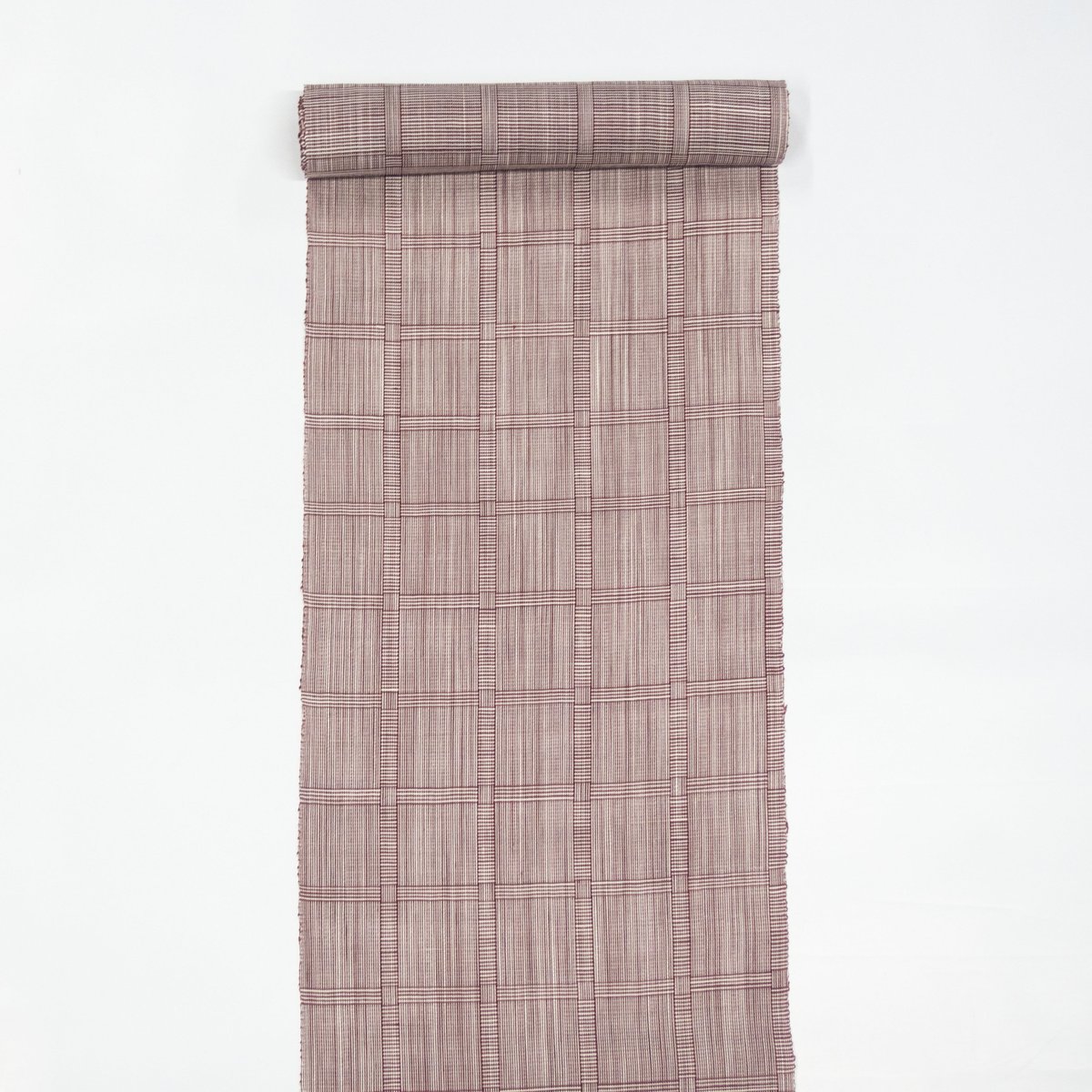 【至宝品】●網代格子名古屋帯●全通●名古屋帯● 織元在庫品 ］能登上布 八寸名古屋帯 / 網代格子 濃緑 | 能登上