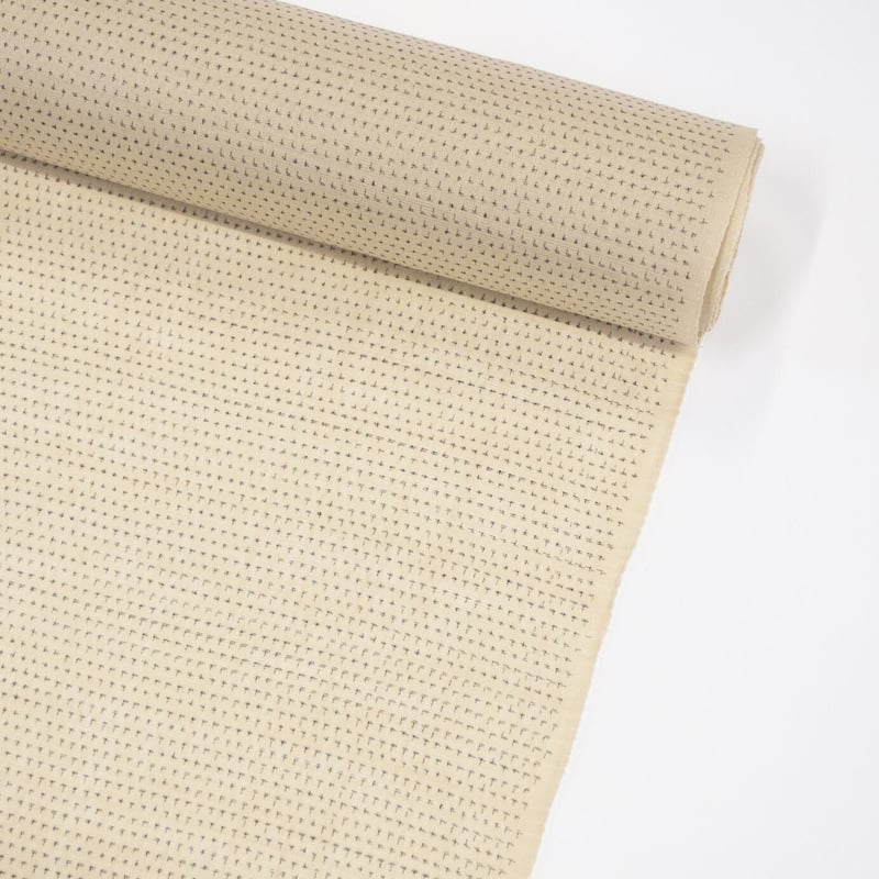 まつり対象商品 ］能登上布 着物反物 / 蚊絣 91通り 薄錆 | 能登上布