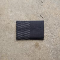 名刺入れ / 着尺/蚊絣・市松　黒
