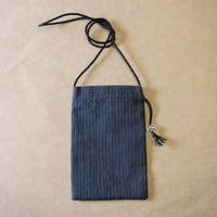 未使用 能登上布 数寄屋袋 縞 ストライプ 未使用 能登上布 数寄屋袋 縞 ストライプ 未使用 能登上布