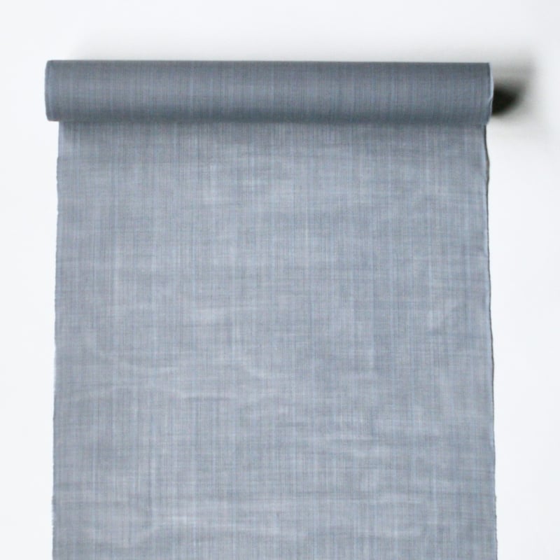 まつり対象商品 ］能登上布 着物反物 / 変わり等縞 灰青 | 能登上布