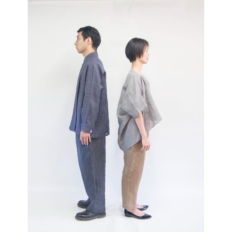 〔凛装〕 作務衣パンツ / 無地　茶