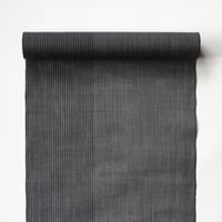 ［ まつり対象商品 ］能登上布  着物反物 / 光陰縞　墨黒