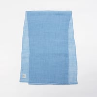 ショートストール　息吹  / 十字絣　青