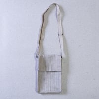 ショルダーバッグ〔長型〕 / 縞　ピンクベージュ