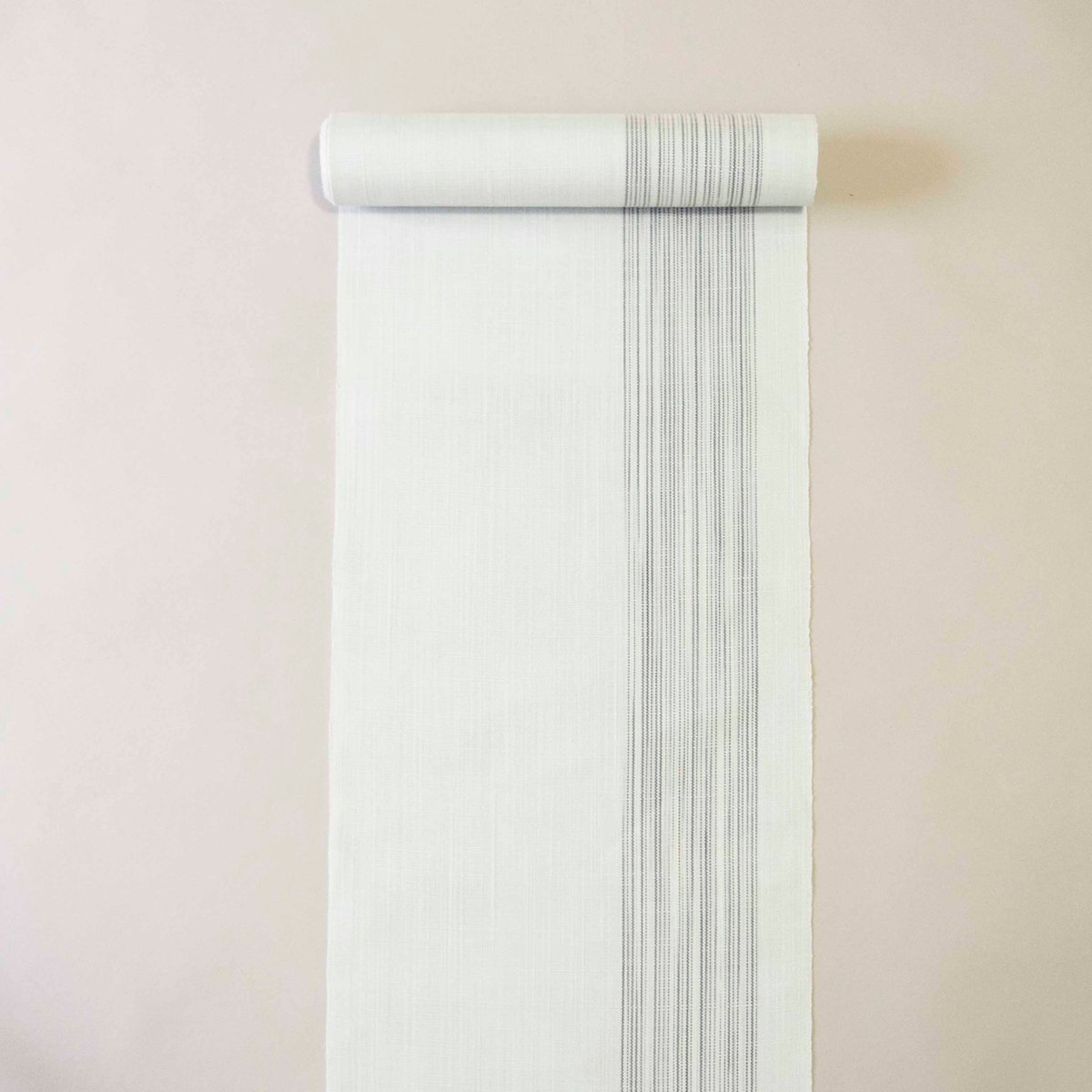 プロフ必読☆夏帯☆越後上布 織元在庫品 ］能登上布 八寸名古屋帯 / 雨絣 白 | 能登上布 公式