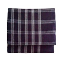 ［ まつり対象商品 ］能登上布   八寸名古屋帯  /  細網代格子　濃紺