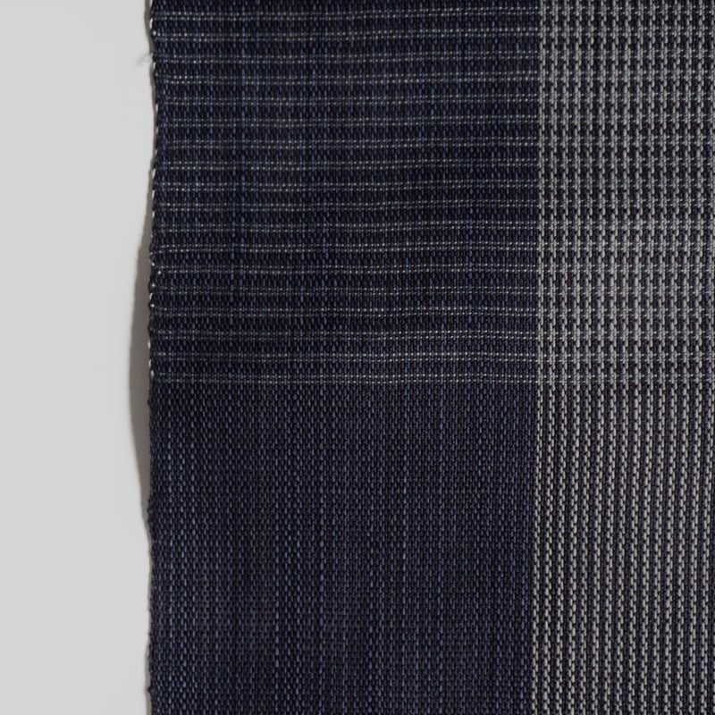 織元在庫品 ］能登上布 八寸名古屋帯 / 千鳥格子 紺 | 能登上布