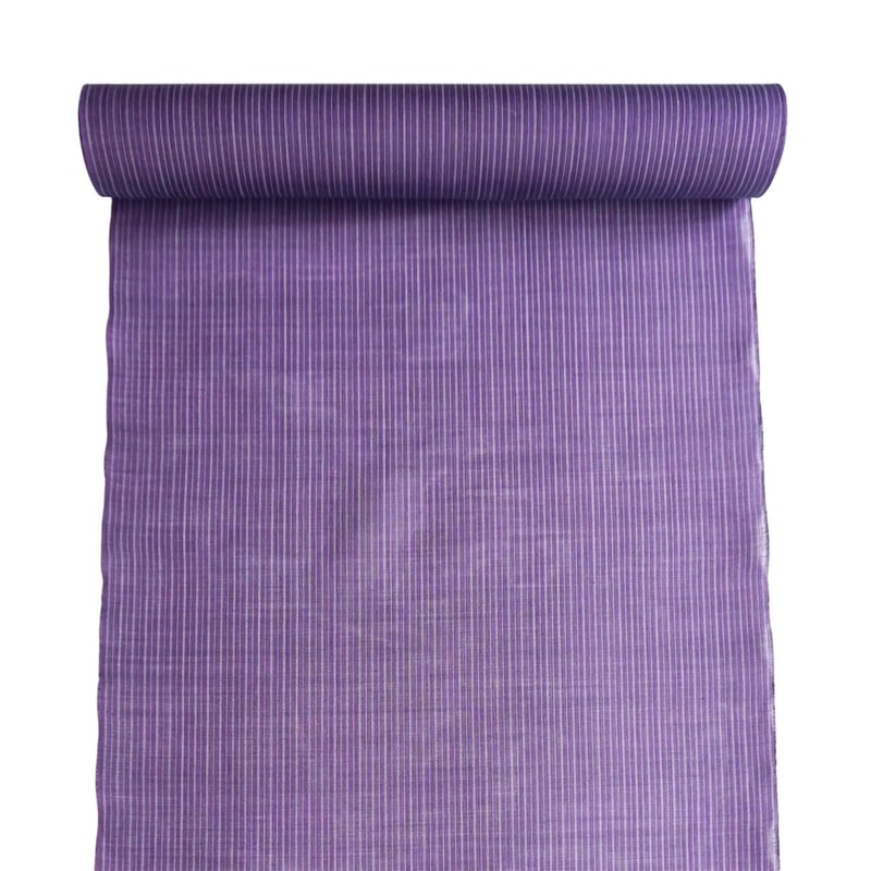 夏着物　能登上布　着物 織元在庫品 ］能登上布 八寸名古屋帯 / 雨絣 薄水色 | 能登上布