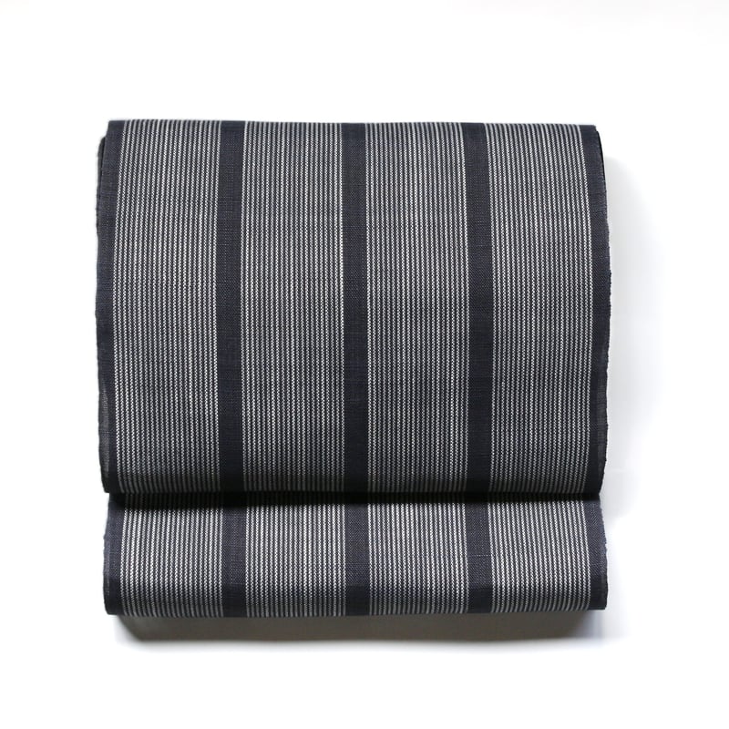 まつり対象商品 ］能登上布 八寸名古屋帯 / 万筋太縞 紺 | 能登上布