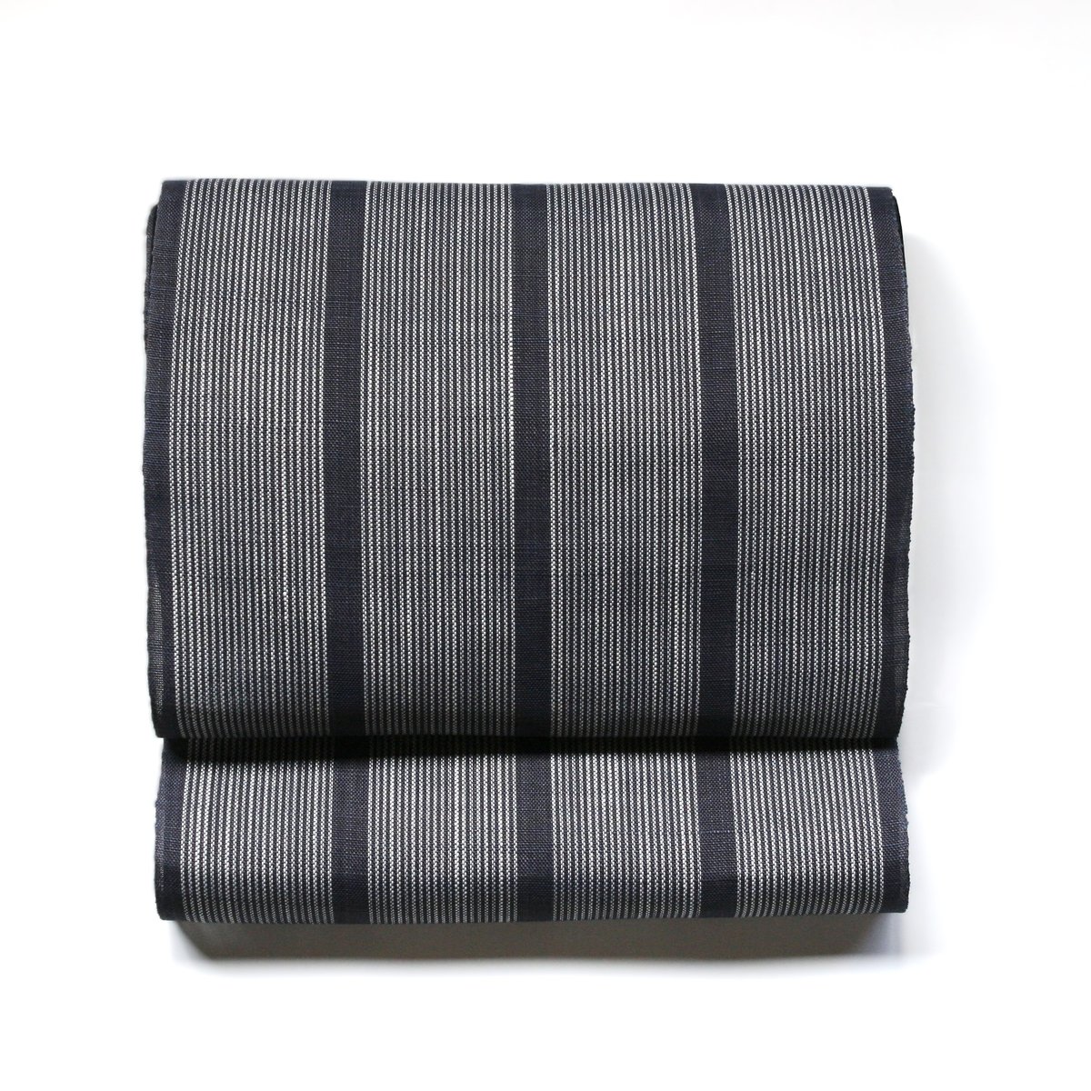 まつり対象商品 ］能登上布 八寸名古屋帯 / 万筋太縞 紺 | 能登上布