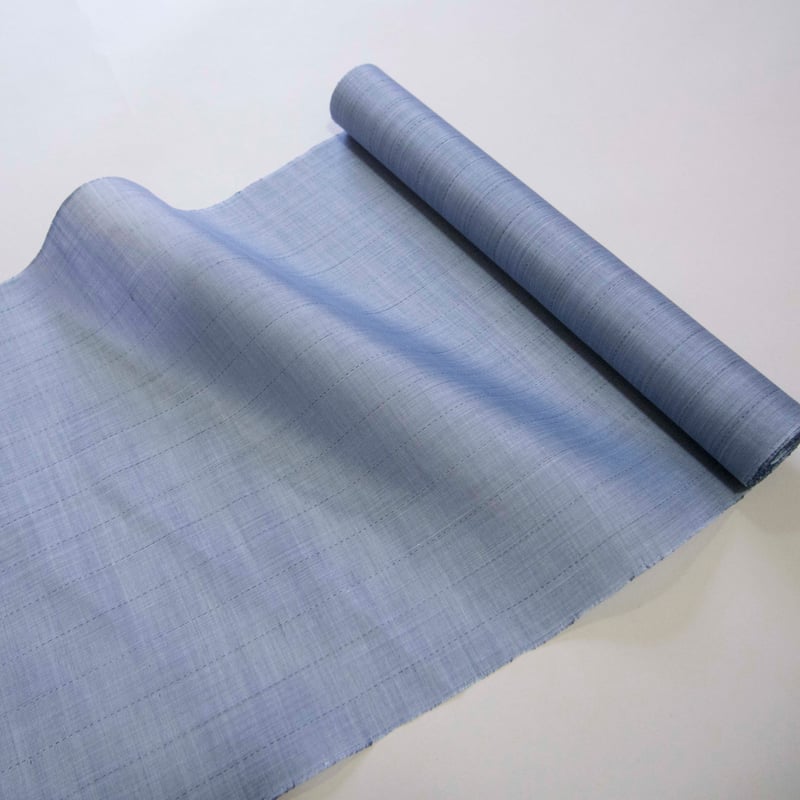 新品未使用★能登上布★本麻上布★反物 反物 能登上布 紺色と鼠色の縞 | 野の草