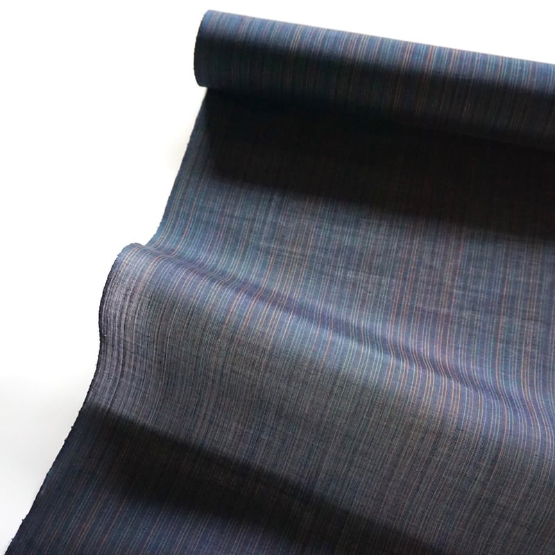 織元在庫品 】能登上布 着物反物 / 三筋縞 濃紺 | 能登上布 公式