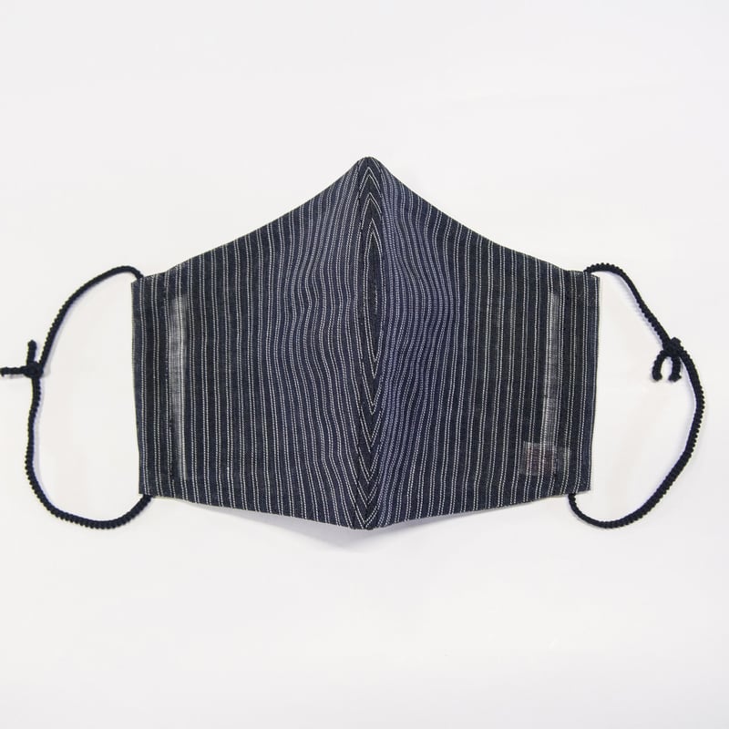 ひんやりマスクカバー / 金通縞 黒 | 能登上布 公式ONLINE STORE