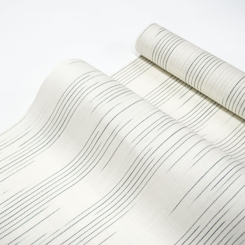 プロフ必読☆夏帯☆越後上布 織元在庫品 ］能登上布 八寸名古屋帯 / 雨絣 白 | 能登上布 公式