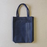 トートバッグ  凛面 / 縞 濃紺