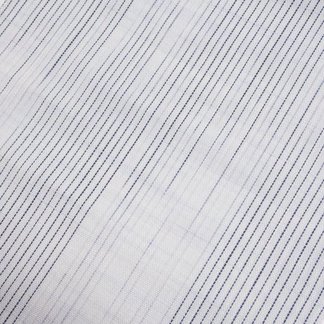 ［ 織元在庫品 ］能登上布   八寸名古屋帯  /  雨絣　白紺