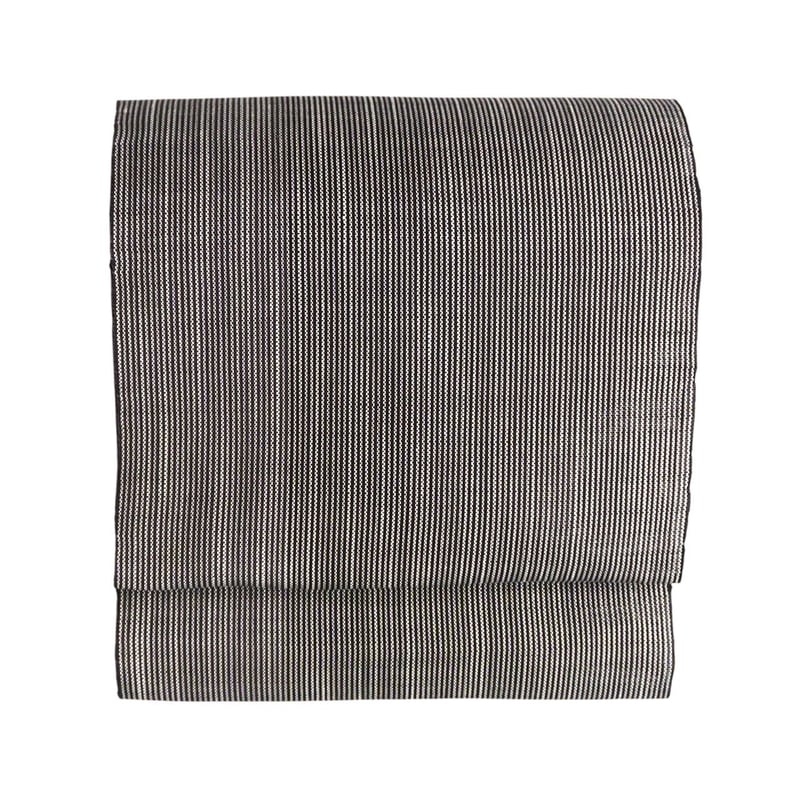 まつり対象商品 ］能登上布 八寸名古屋帯 / 万筋 黒 | 能登上布 公式