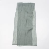ストール　息吹 / 十字絣　渋緑 / XL