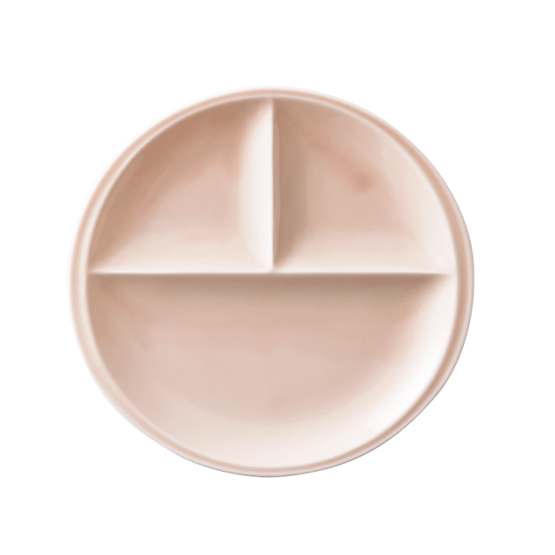 titto 3つ仕切皿(丸) ピンク P37005 | 小田陶器オンラインストア