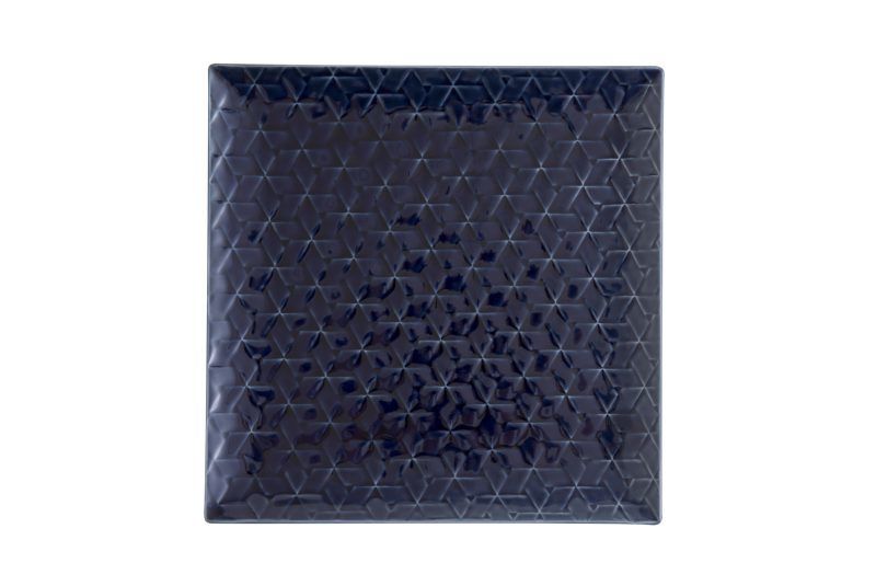 印判小皿　青白い伝統的陶器皿 15枚セット aito製作所 プレート 9cm 角小皿 マーガリート 陶器 瀬戸焼 同色