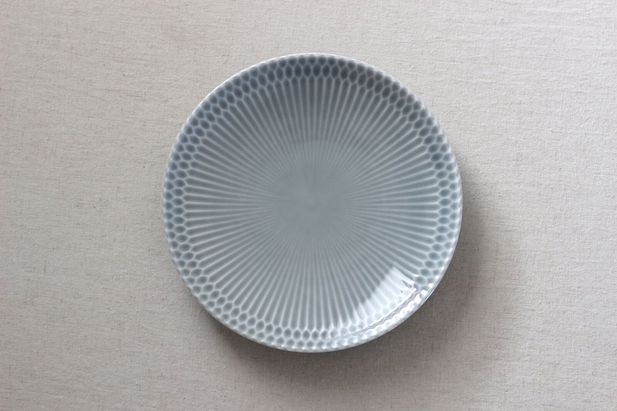 さざなみ 20皿 ライトグレー（限定色）M43708 | 小田陶器オンラインストア