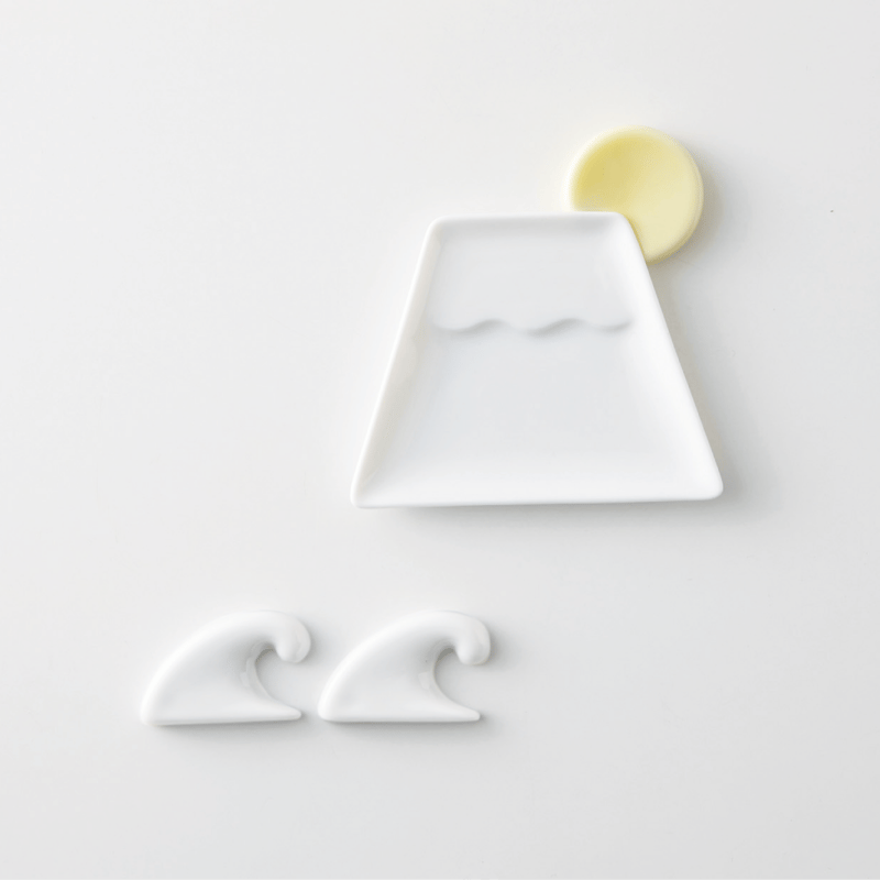 富士山 fuji 小皿 青 裏印あり P38003 | 小田陶器オンラインストア