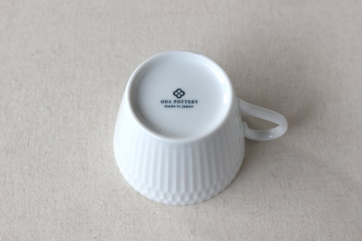 さざなみ 8.5カフェカップ 白 M47301 | 小田陶器オンラインストア