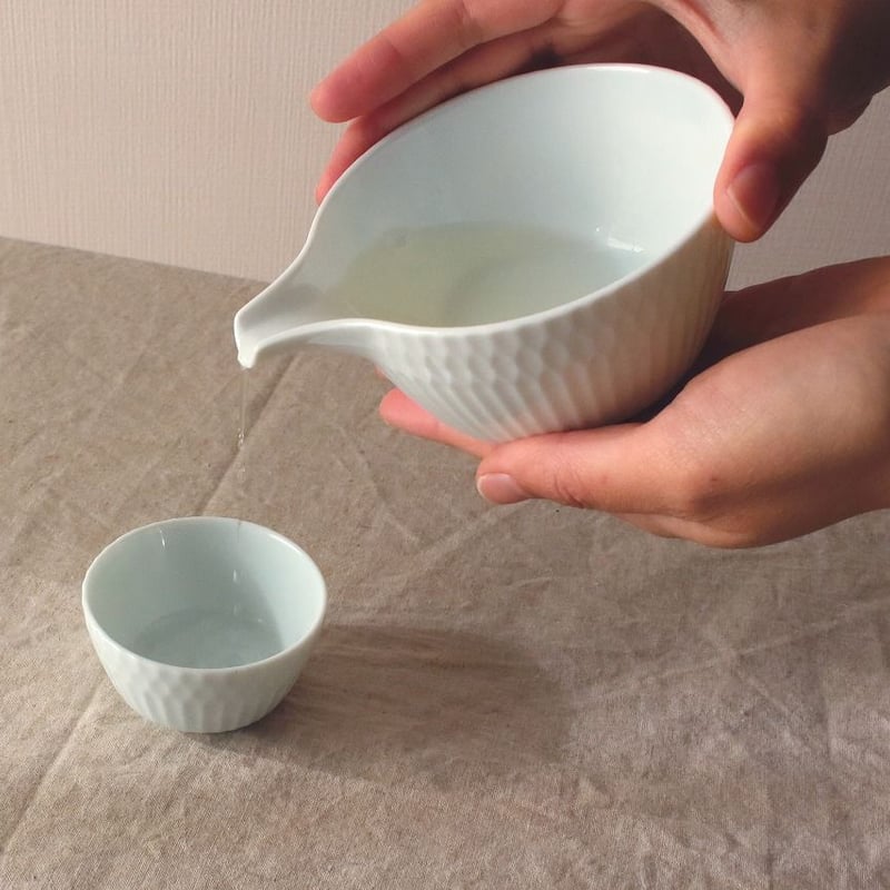 さざなみ 6お猪口 白 P48101 | 小田陶器オンラインストア