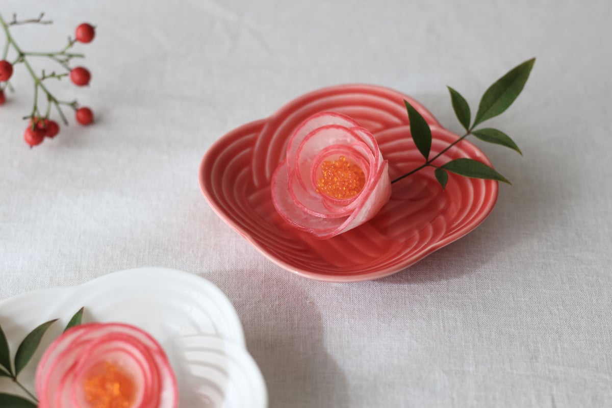 結 9豆皿 赤 P40902 | 小田陶器オンラインストア