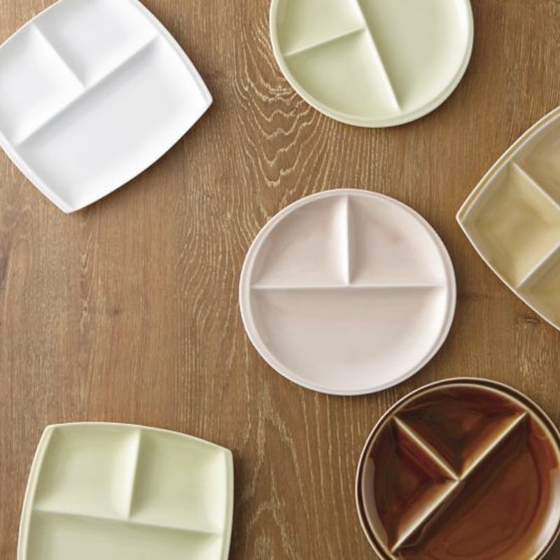 titto 3つ仕切皿(丸) ピンク P37005 | 小田陶器オンラインストア