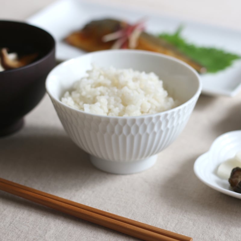 さざなみ 11.5飯碗 白 M47601 | 小田陶器オンラインストア