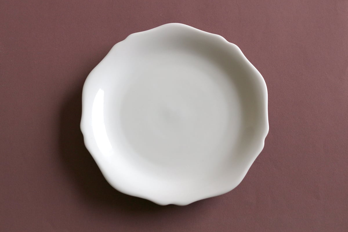 陶器　取皿バラ売り可能 meimei-ware 16.5取皿 稜花（青白マット） M44002 | 小田陶器
