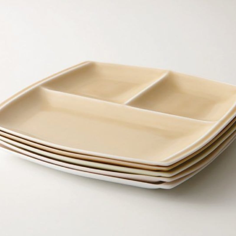 titto 3つ仕切皿(丸) ピンク P37005 | 小田陶器オンラインストア