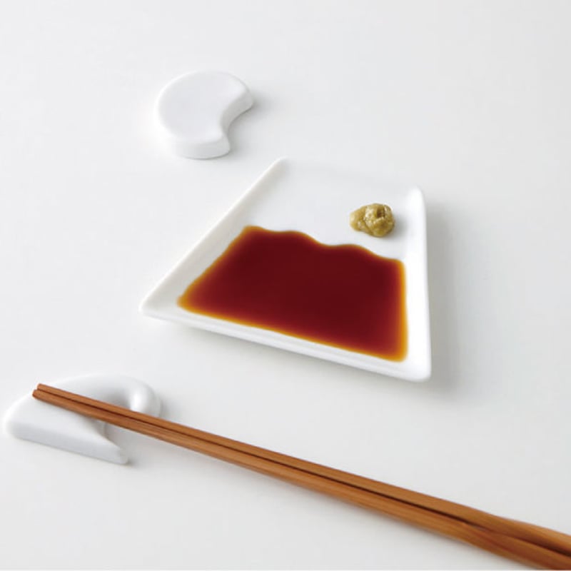 富士山 fuji 小皿 白 裏印あり P38001 | 小田陶器オンラインストア