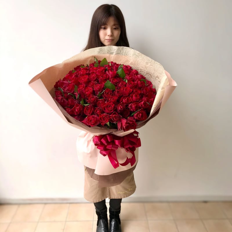 １０８本のバラの花束 Rose Bouquet 108本 ～結婚して下さい～ | 花屋 ゆず花