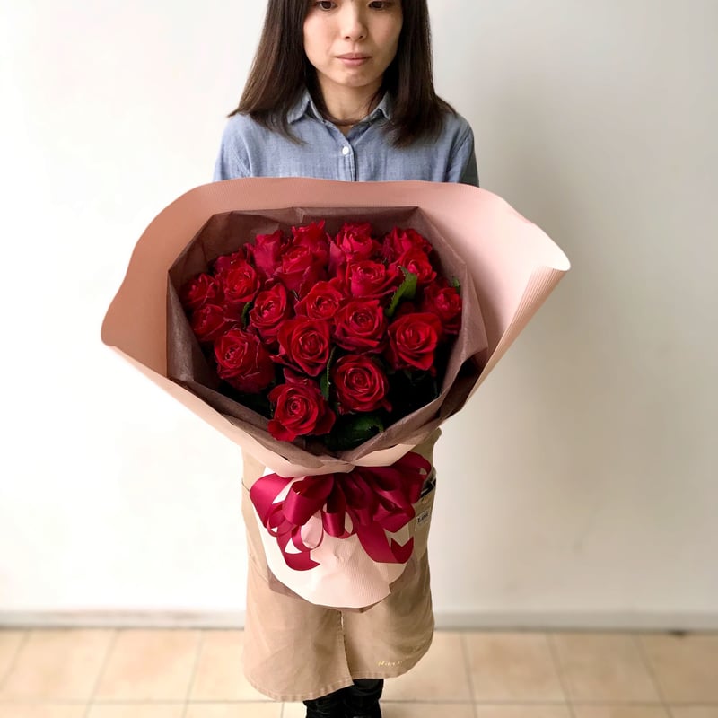 Rose Bouquet 21本 ～あなただけに尽くします～ | 花屋 ゆず花