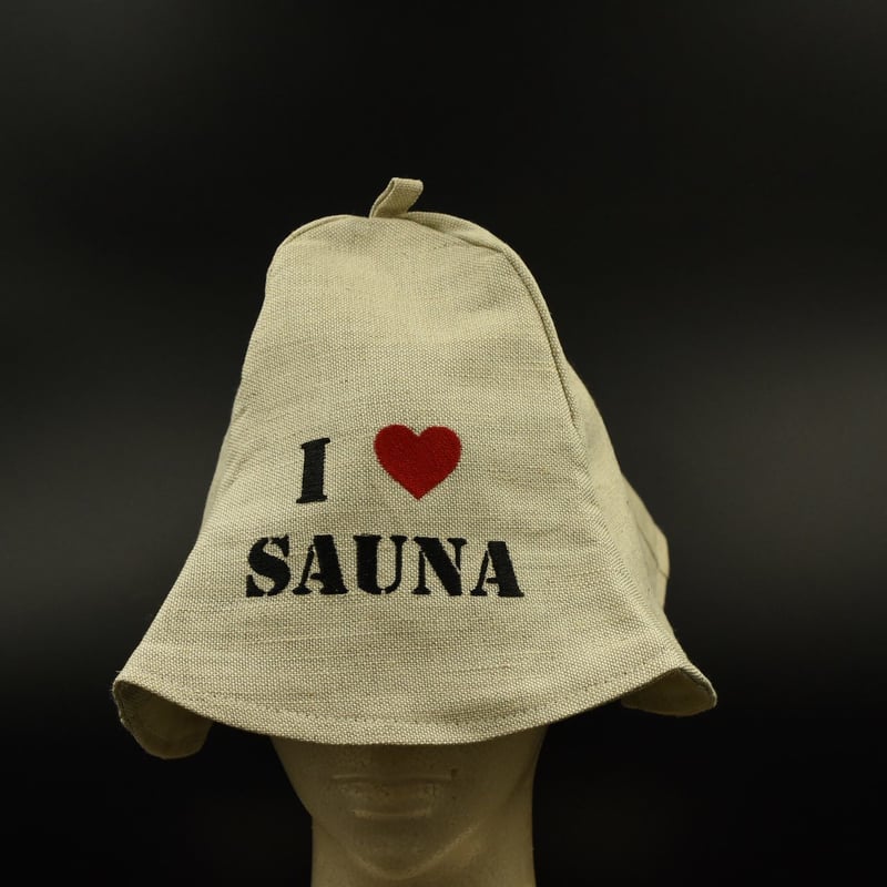サウナハット 【アイラブサウナ】 リネン | Metos Sauna Soppi