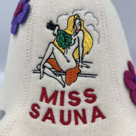 サウナハット【MISS SAUNA】　フェルト