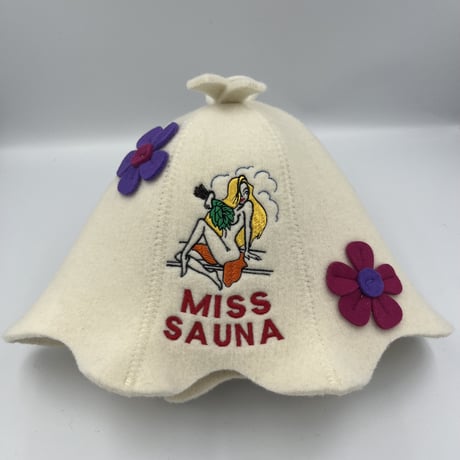 サウナハット【MISS SAUNA】　フェルト