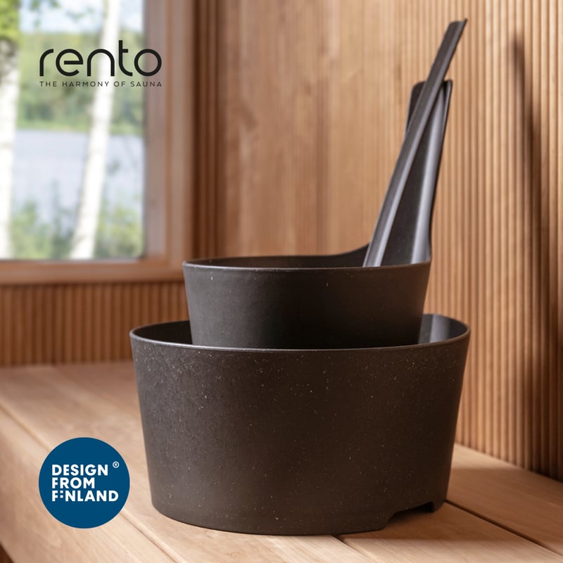 ピサラシリーズ 洗面器 ブラック | Metos Sauna Soppi