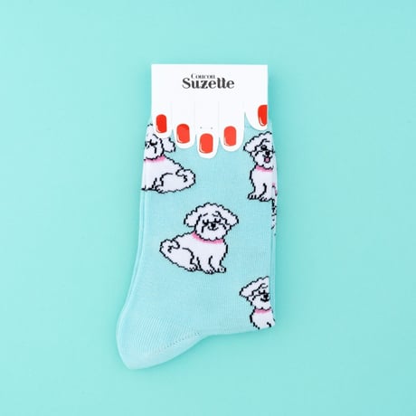 CoucouSuzette/Bichon ソックス/【送料無料】【税込み】【再入荷】